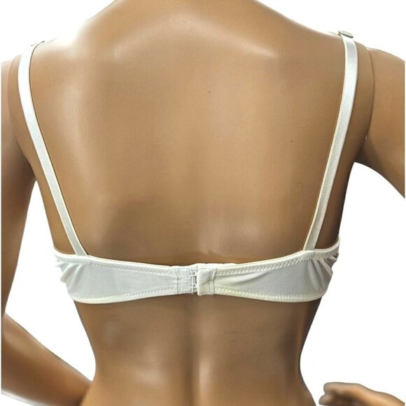 Olga Comfort Perfect Coverage Bra 36C Lined Solid White Underwire Molded 1590SC - Picture 3 of 9